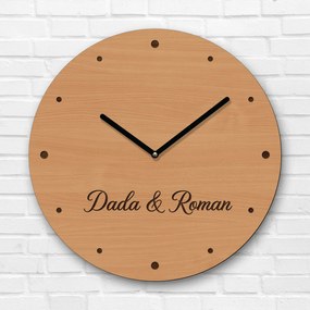 DUBLEZ | Personalizované drevené hodiny s menami