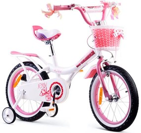 RoyalBaby Jenny RB16G-4 Detský bicykel 16&quot; ružovo-biely 2024
