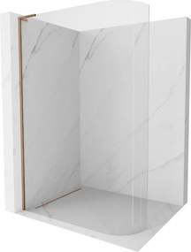 Mexen Kioto L, sprchová zástena Walk-In 80 x 200 cm, 8mm číre sklo, ružové zlato profil, 800-080-103-60-06
