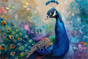 Obraz - Maľba páva (90x60 cm)