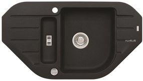 ALVEUS CZ NIAGARA 60 G- 91 černá (900x500mm)+ pop- up sifon