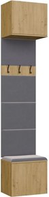 Předsíňová stěna HAGA 1W 50 cm dub Artisan