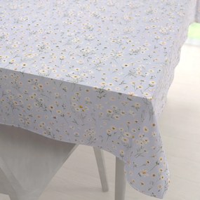 Biante Bavlnený obdĺžnikový obrus Sandra SA-617 Margarétky na svetlo modrom 120x140 cm