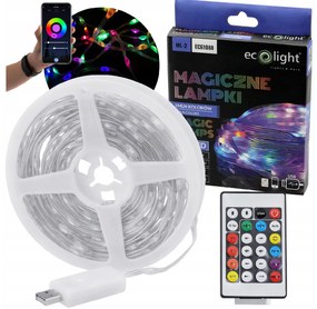 ECOLIGHT Osvetlenie vianočného stromčeka IP65 RGB LED pásik 10m 200led