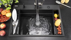Deante Magnetic, súprava príslušenstva k kuchynskému drezu série Magnetic, čierna matná, DEA-ZZMKN22K