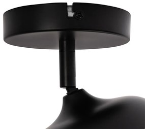 Dizajnové bodové svetlo čierne so zlatom a dymovým sklom - Kyan