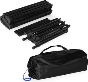 Skladací turistický, kempingový stolík - čierny stolík na piknik Šírka: 55 cm | Dĺžka: 95 cm