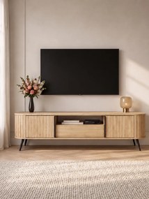 TV stolík Luvio 196 cm so zásuvkou - dub cremona