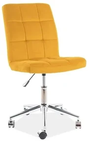 Kancelárske kreslo Triton Velvet, žltá