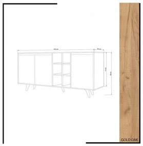 Skrinka Prava Oak and White