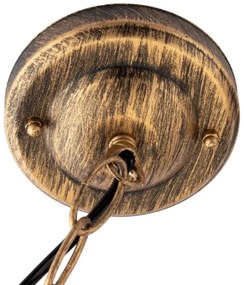 Vonkajší luster na reťazi 1xE27/60W/230V zlatá IP44