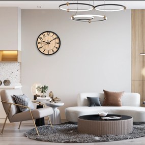 Bambusové nástěnné hodiny Bruno 30 cm hnědé/černé