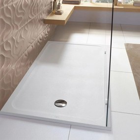 VILLEROY &amp; BOCH Lifetime Plus štvorcová sprchová vanička z keramiky, na podlahu/do roviny s podlahou, protišmyk (B), 900 x 900 x 35 mm, biela alpská, 6223D401