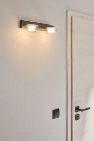 Osram - LED kúpeľňové nástenné svietidlo ORBIS FLAME 2xLED/5,5W/230V IP44 čierna