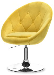 Kreslo Lush 3 (žltá + chrómová). Vlastná spoľahlivá doprava až k Vám domov. 1110238
