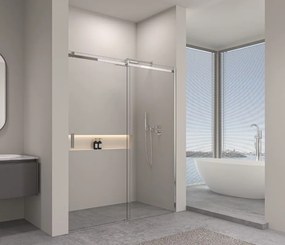 Erga Lynn, posuvné sprchové dvere do otvoru 160x195 cm, 8mm číre sklo, chrómový profil, ERG-V02-LYNN-D160-CL-CR