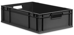 Sada 5 kusov - Eurobox Next Gen 2.0 Cycle - Stohovateľný kontajner s otvorenými rukoväťami - 600 x 400 x 170 mm - Antracit