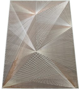 Koberec Allianz 6305 béžový s geometrickým vzorom – obdĺžnik Rozmer: 80x150 cm
