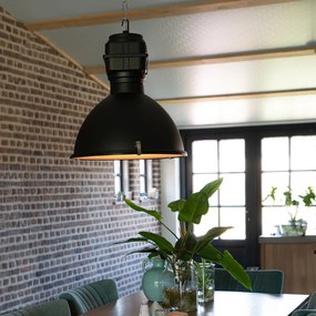 Priemyselné závesné svietidlo čierne 53,5 cm - Sicko