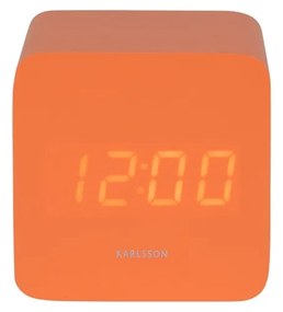 Karlsson 5982OR dizajnové LED hodiny s budíkomoranžová, 7 cm