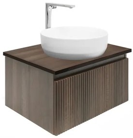 Kúpeľňová skrinka s umyvadlom a batériou SAT Evolution 58x30x44,8 cm mat SATEVO100NADBUB, 1 ks