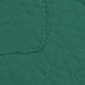 Zelený prehoz na posteľ so vzorom STONE Rozmer: 200 x 220 cm