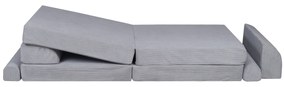 Variabilná detská pohovka MeowBaby® Premium, grey