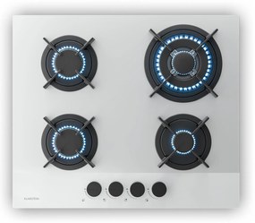 Klarstein Plynová varná doska Velaire, 4-platnička s elektrickým zapaľovaním, kompatibilná so zemným plynom a LPG, 8000W, 60cm