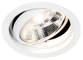 Inteligentné okrúhle zapustené bodové svietidlo biele nastaviteľné vrátane Wifi GU10 111m - Chuck 111