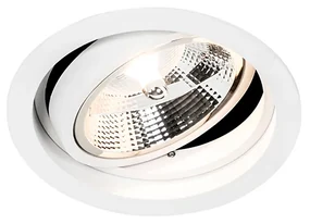Inteligentné okrúhle zapustené bodové svietidlo biele nastaviteľné vrátane Wifi GU10 111m - Chuck 111