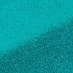 Napínacia plachta na posteľ froté EXCLUSIVE tyrkysovo zelená 90 x 200 cm