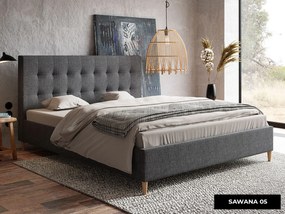PROXIMA.store - Škandinávska čalúnená posteľ ROSE ROZMER: 140 x 200 cm, FARBA NÔH: dub