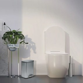 Nášľapný oceľový odpadkový kôš v matne striebornej farbe 5 l Akira – Spirella