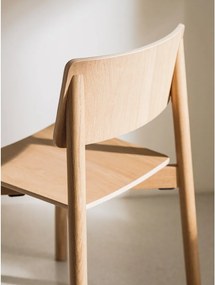 Stohovateľná jedálenská stolička v dekore duba v prírodnej farbe Wem – noo.ma
