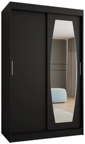 Šatníková skriňa 120 cm Rosaria (čierna). Akcia -68%. Vlastná spoľahlivá doprava až k Vám domov. 1126294