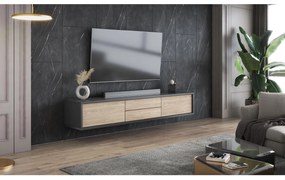 TV stolík Fiora 39 (antracit + dub olejovaný). Vlastná spoľahlivá doprava až k Vám domov. 1066465