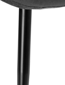 Jedálenská stolička ELIOT VELVET zamatová grafitová / čierne nohy