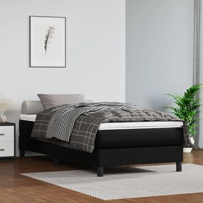 Boxspring posteľ s matracom čierna 90x200 cm umelá koža 3144237