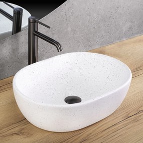 Rea Amelia Warm, umývadlo na dosku 480x345x135 mm, imitácia kameňa, REA-U3001