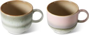 Set 2ks hrnček na čaj 70s Lush Tea - 14 * 10 * 8cm / 425 ml