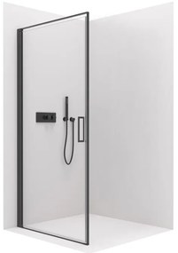 Cerano Porte, 1-krídlové sprchové dvere 80x195 cm, 8mm číre sklo, čierny profil, CER-CER-413486
