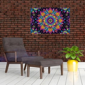 Obraz - Kaleidoskopická mandala (90x60 cm)