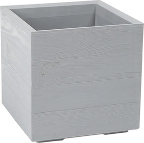 KVETINOVÝ ZÁHON KARO 400×400 mm, doska z recyklovaného materiálu, sivá*78916