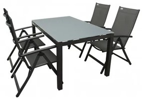 Doppler SALERNO ACTIVE káro -záhradná hliníková súprava 4+1