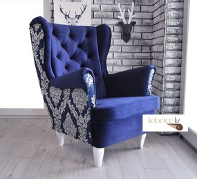 Kreslo na nožičkách Velvet Blue Royal