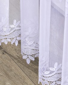 Záclona so systémom FLEX (dvojité spony flex) farba produktu biela látka polopriehľadný, zapletaná, vzorované