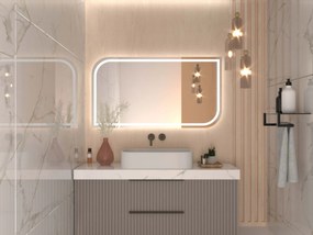 Atypické zrkadlo do kúpeľne s LED osvetlením A9