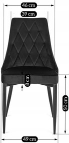 Čalouněná jídelní židle CORK černá