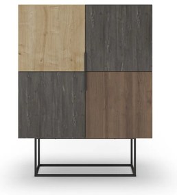 Skrinka v dekore duba v hnedo-prírodnej farbe 100x130 cm Titan – Marckeric