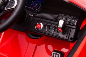 LEAN CARS Elektrické autíčko BMW M5 s rodičovskou platformou červené lakované